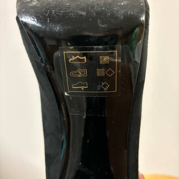 Black studded suede lace up heels size 10 - Picture 4 of 6